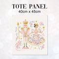 TOTE Pastel Nutcracker and Ballerina Fabric Bag Panel TP-1271