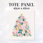 TOTE Pastel Christmas Tree Fabric Bag Panel TP-1272