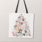 TOTE Pastel Christmas Tree Fabric Bag Panel TP-1272