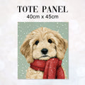 TOTE Winter Cockapoo Fabric Bag Panel TP-1273