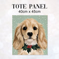 TOTE Winter Tan Spaniel Fabric Bag Panel TP-1276