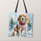 TOTE Winter Beagle Fabric Bag Panel TP-1282