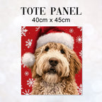 TOTE Christmas Goldendoodle Fabric Bag Panel TP-1288