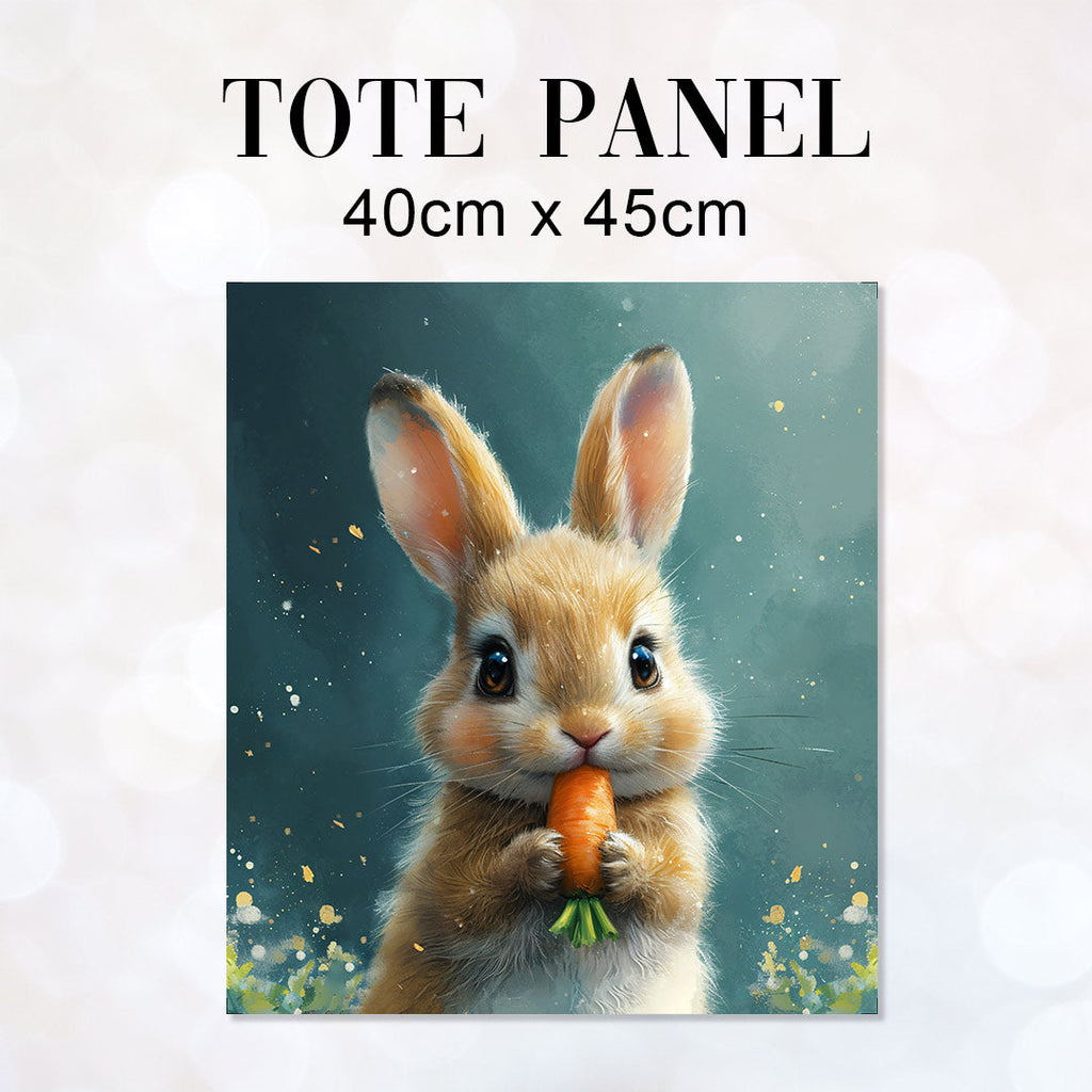 TOTE Bunny and Carrot Fabric Bag Panel TP-197