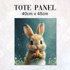TOTE Bunny and Carrot Fabric Bag Panel TP-197