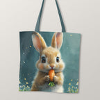TOTE Bunny and Carrot Fabric Bag Panel TP-197