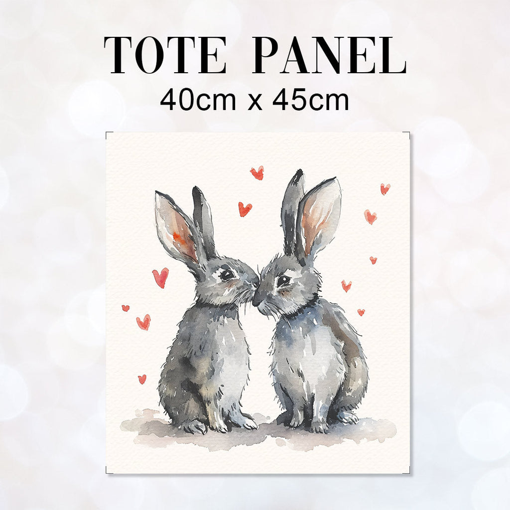 TOTE Bunny Love Fabric Bag Panel TP-198