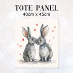 TOTE Bunny Love Fabric Bag Panel TP-198