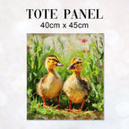 TOTE Ducklings Green Fabric Bag Panel TP-199