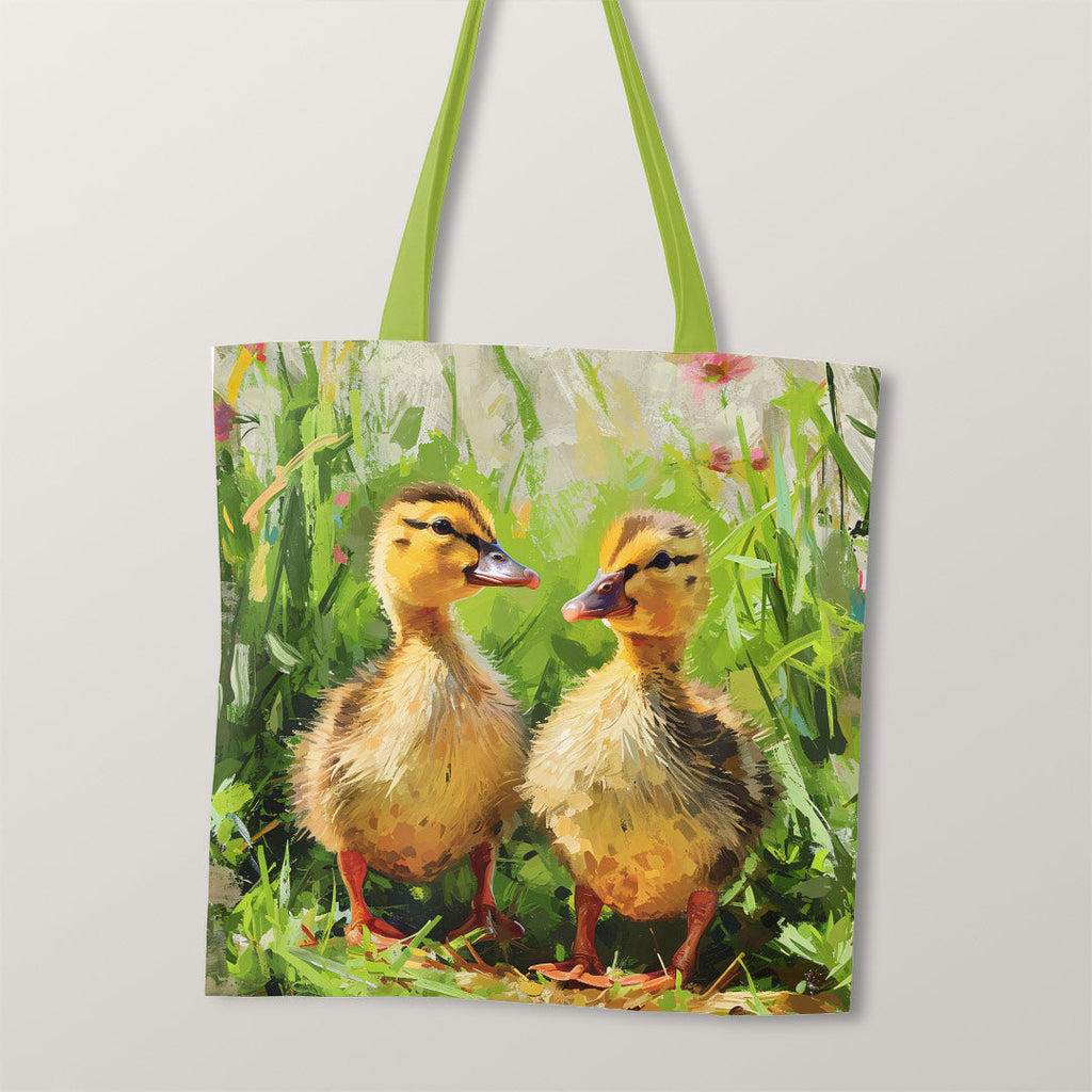 TOTE Ducklings Green Fabric Bag Panel TP-199