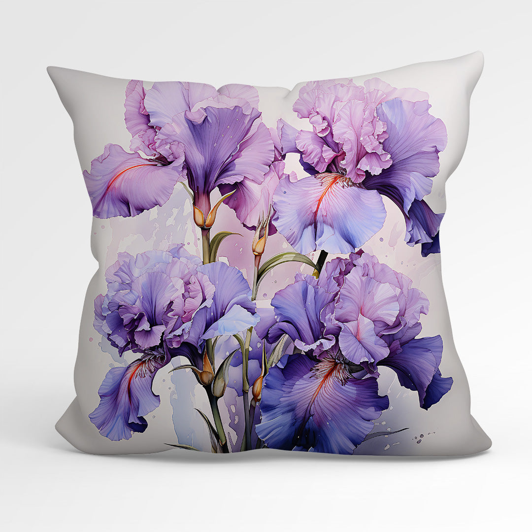 CUSHION Fabric Panel Iris Bouquette CP-20