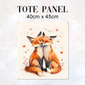 TOTE Fox Love Fabric Bag Panel TP-200