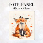 TOTE Fox Love Fabric Bag Panel TP-200