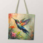 TOTE Hummingbird Painting Fabric Bag Panel TP-201