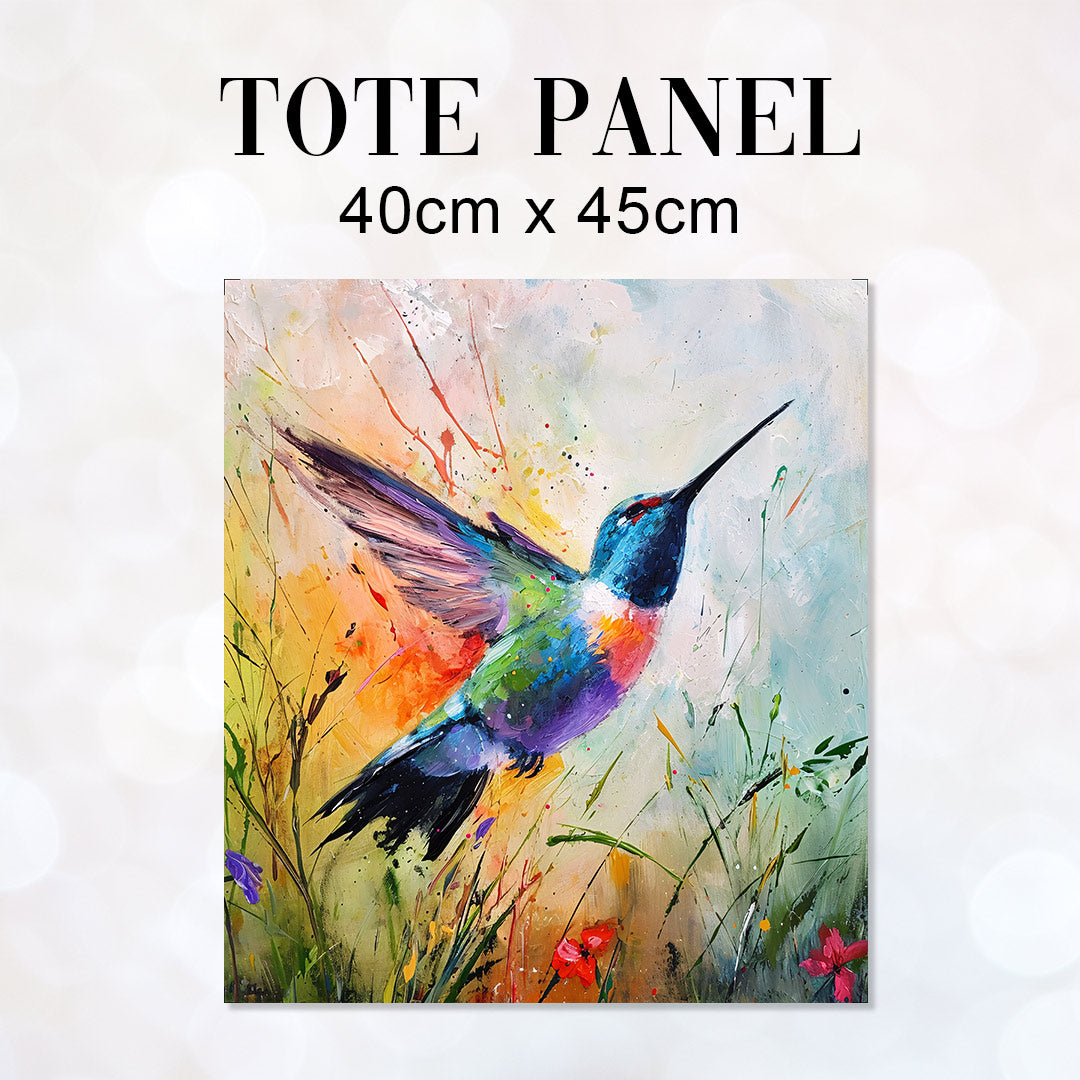 TOTE Hummingbirds Fabric Bag Panel TP-202