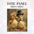 TOTE Mr and Mrs Duck Fabric Bag Panel TP-207