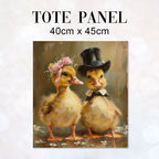 TOTE Mr and Mrs Duck Fabric Bag Panel TP-207