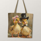 TOTE Mr and Mrs Duck Fabric Bag Panel TP-207