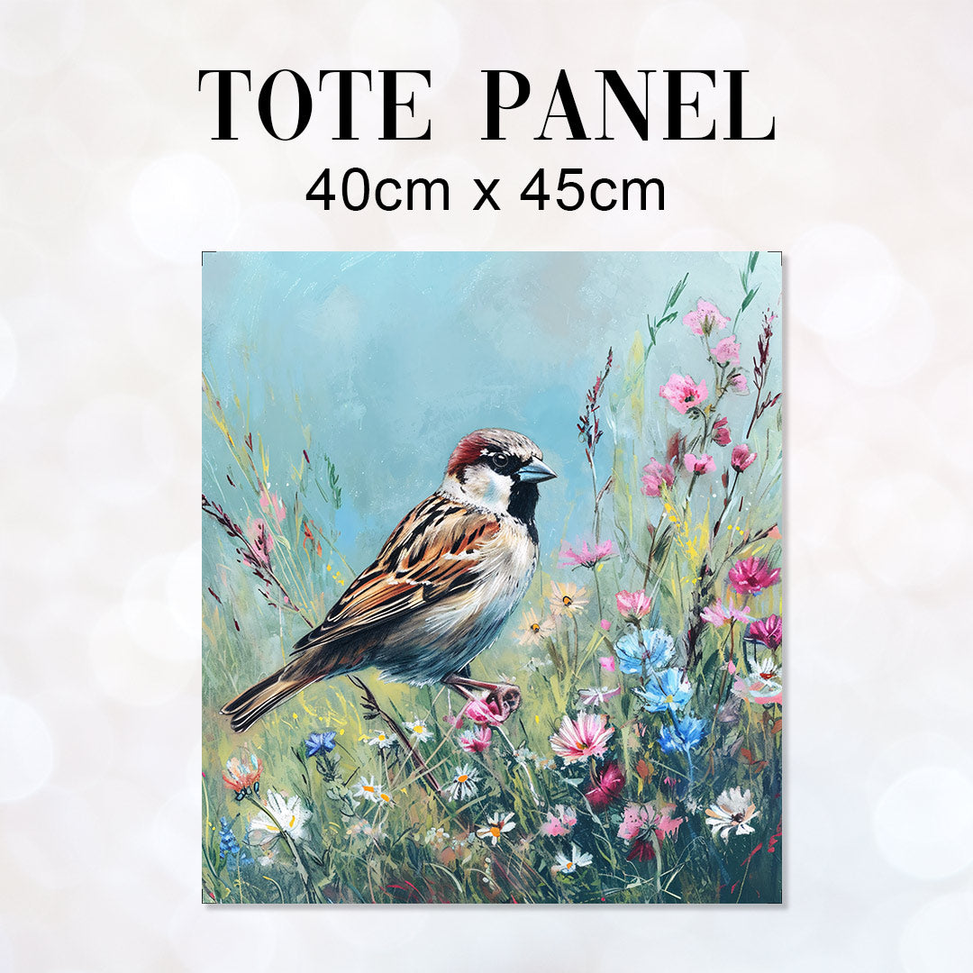 TOTE Spring Sparrow Fabric Bag Panel TP-211