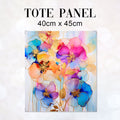 TOTE Fabric Bag Panel Abstract Ink Flowers 7 TP-216