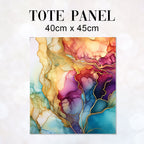 TOTE Fabric Bag Panel Abstract Ink Flowers 10 TP-219