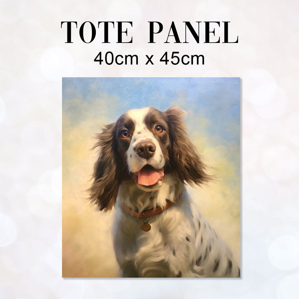 TOTE Happy Springer Spaniel TP-22 Fabric Bag Panel