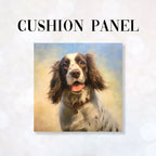 CUSHION Fabric Panel Happy Springer Spaniel CP-22