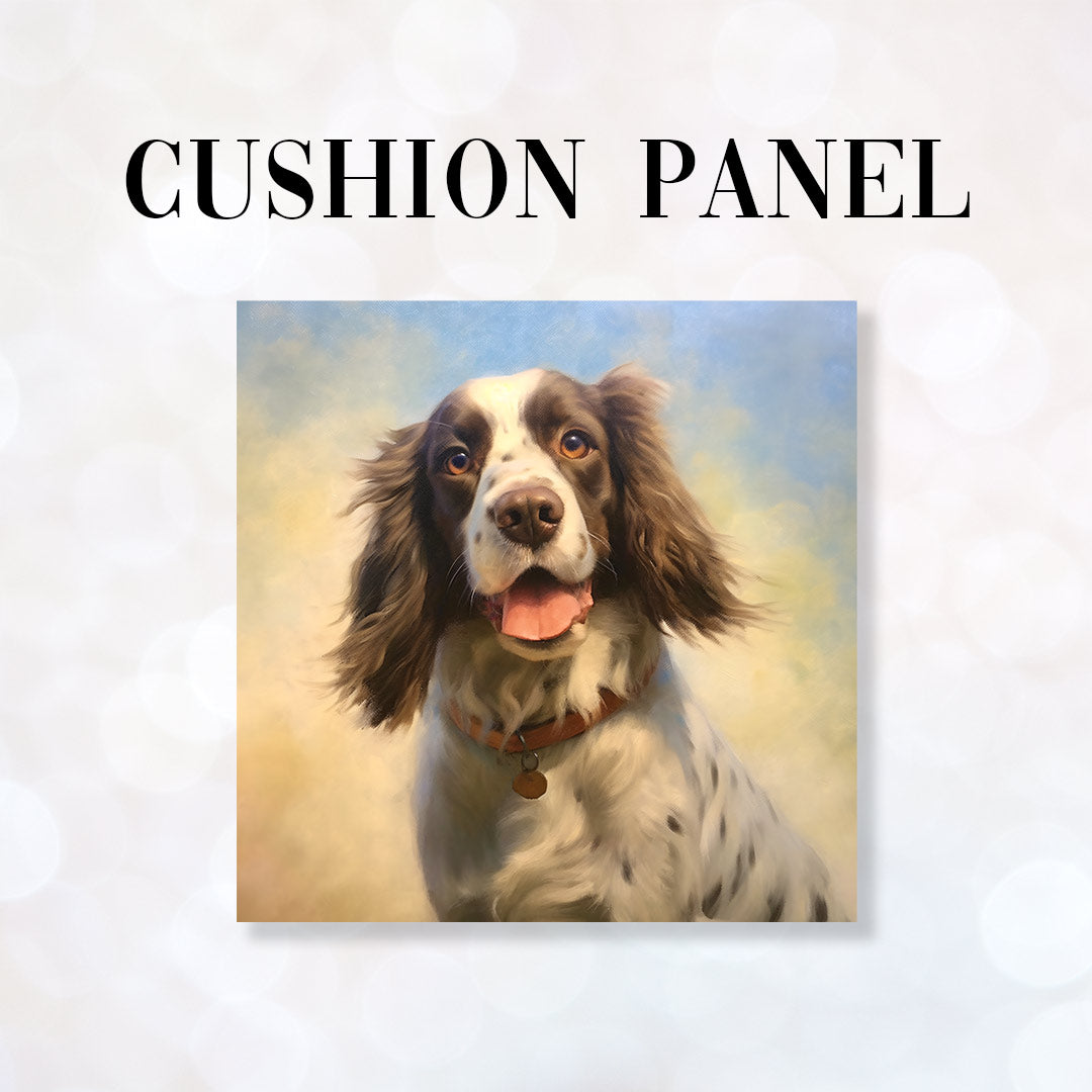 CUSHION Fabric Panel Happy Springer Spaniel CP-22