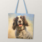 TOTE Happy Springer Spaniel TP-22 Fabric Bag Panel