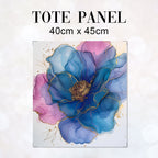 TOTE Fabric Bag Panel Abstract Ink Flower 1 TP-221