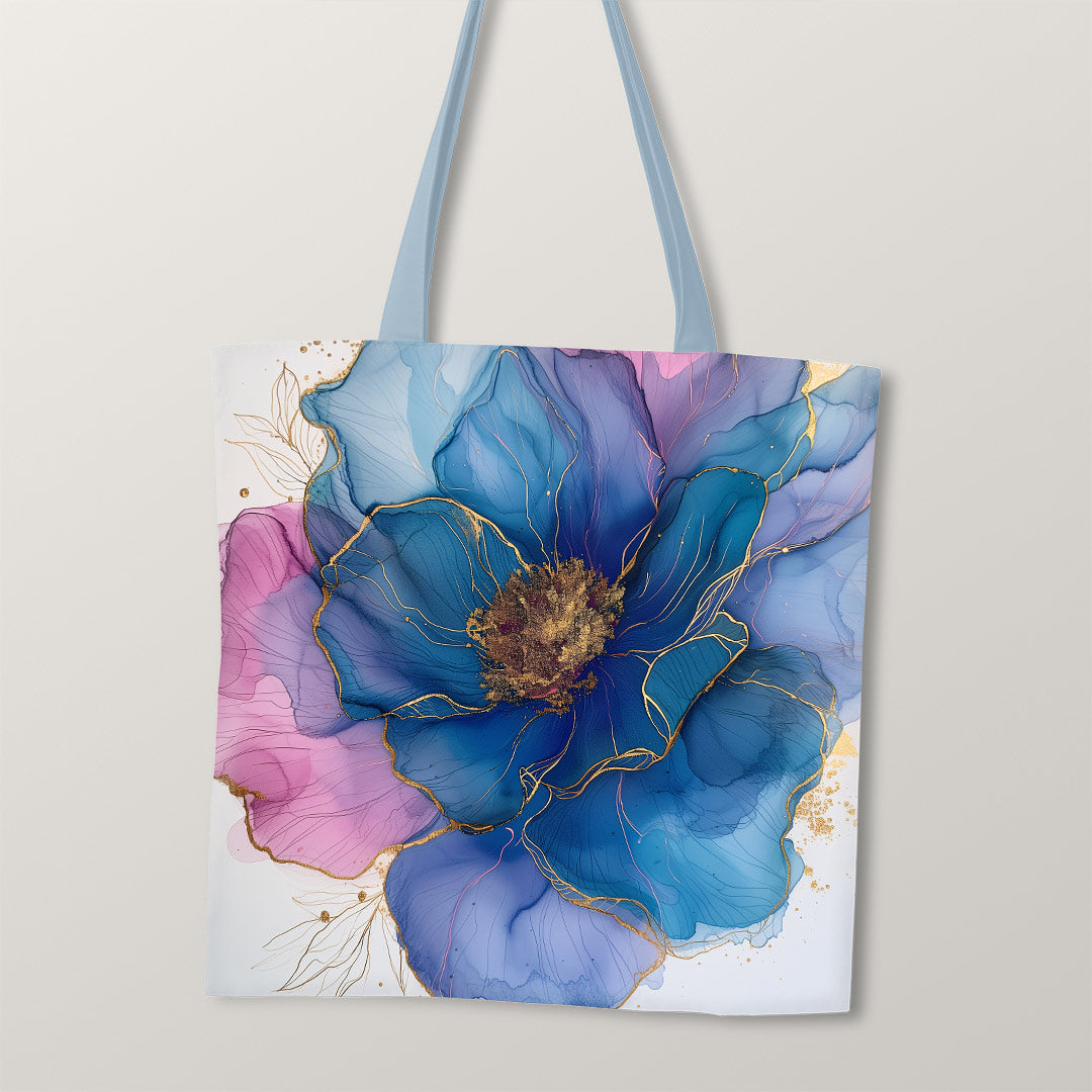 TOTE Fabric Bag Panel Abstract Ink Flower 1 TP-221