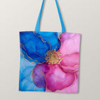 TOTE Fabric Bag Panel Abstract Ink Flower 2 TP-222