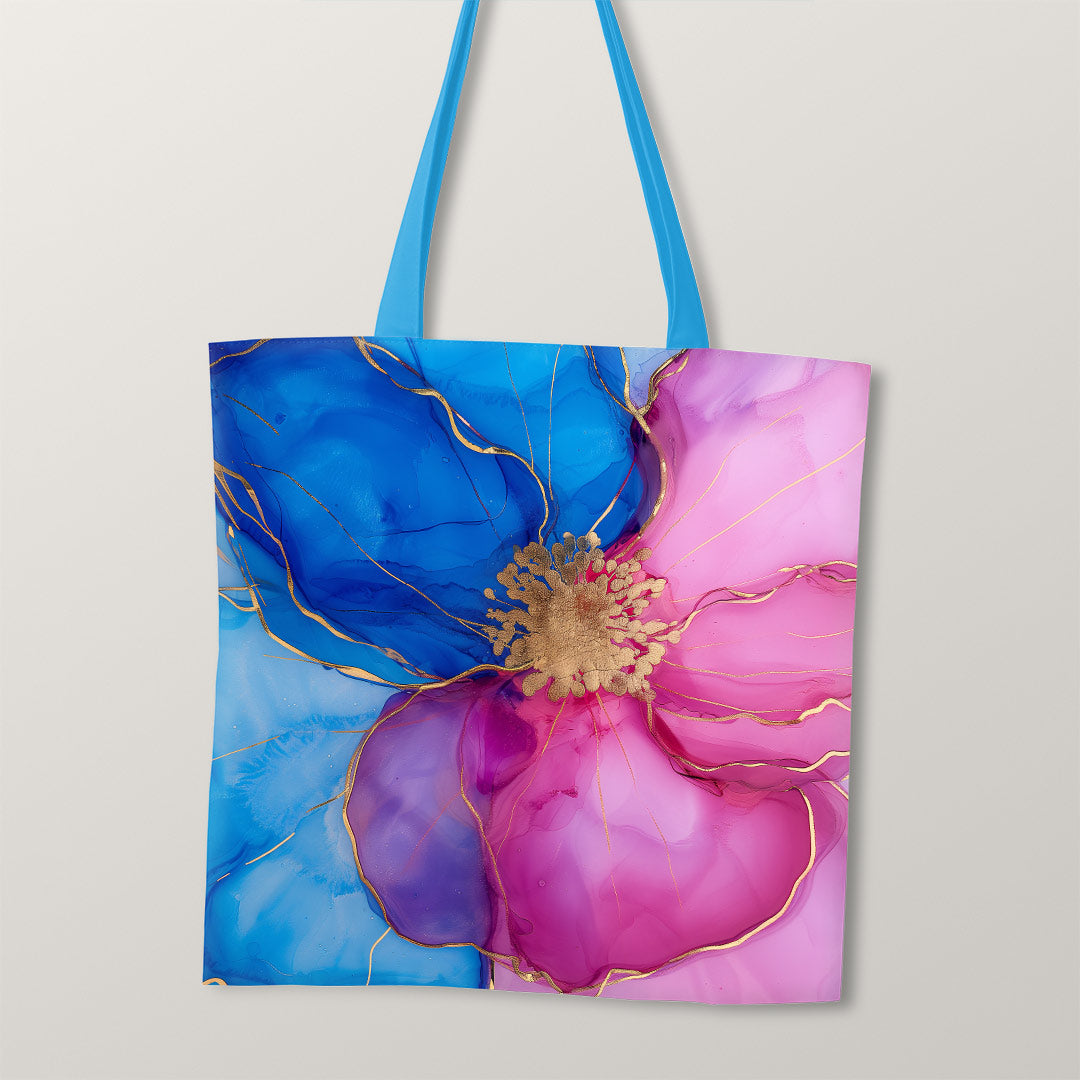 TOTE Fabric Bag Panel Abstract Ink Flower 2 TP-222