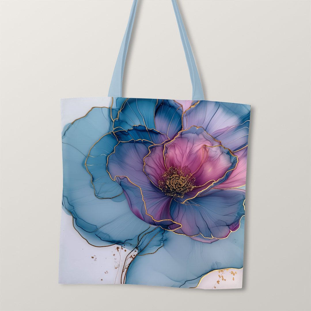 TOTE Fabric Bag Panel Abstract Ink Flower 4 TP-224