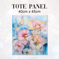 TOTE Fabric Bag Panel Abstract Ink Flowers 6 TP-226