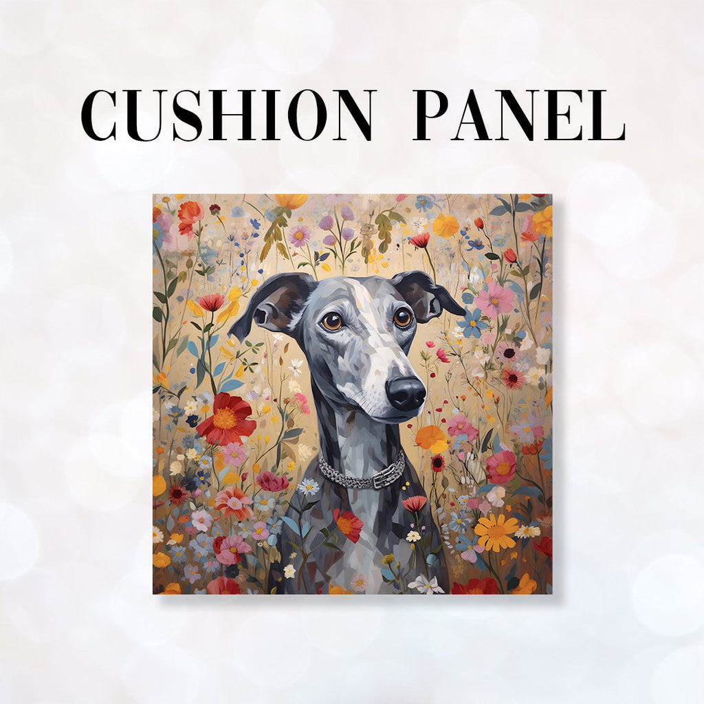CUSHION Fabric Panel Greyhound Meadow CP-23