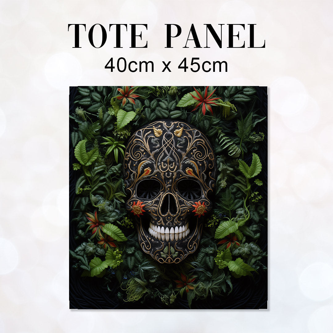 TOTE Fabric Bag Panel Forest Skull TP-240