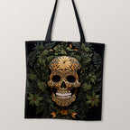 TOTE Fabric Bag Panel Gold Skull TP-241