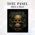 TOTE Fabric Bag Panel Gold Skull TP-241