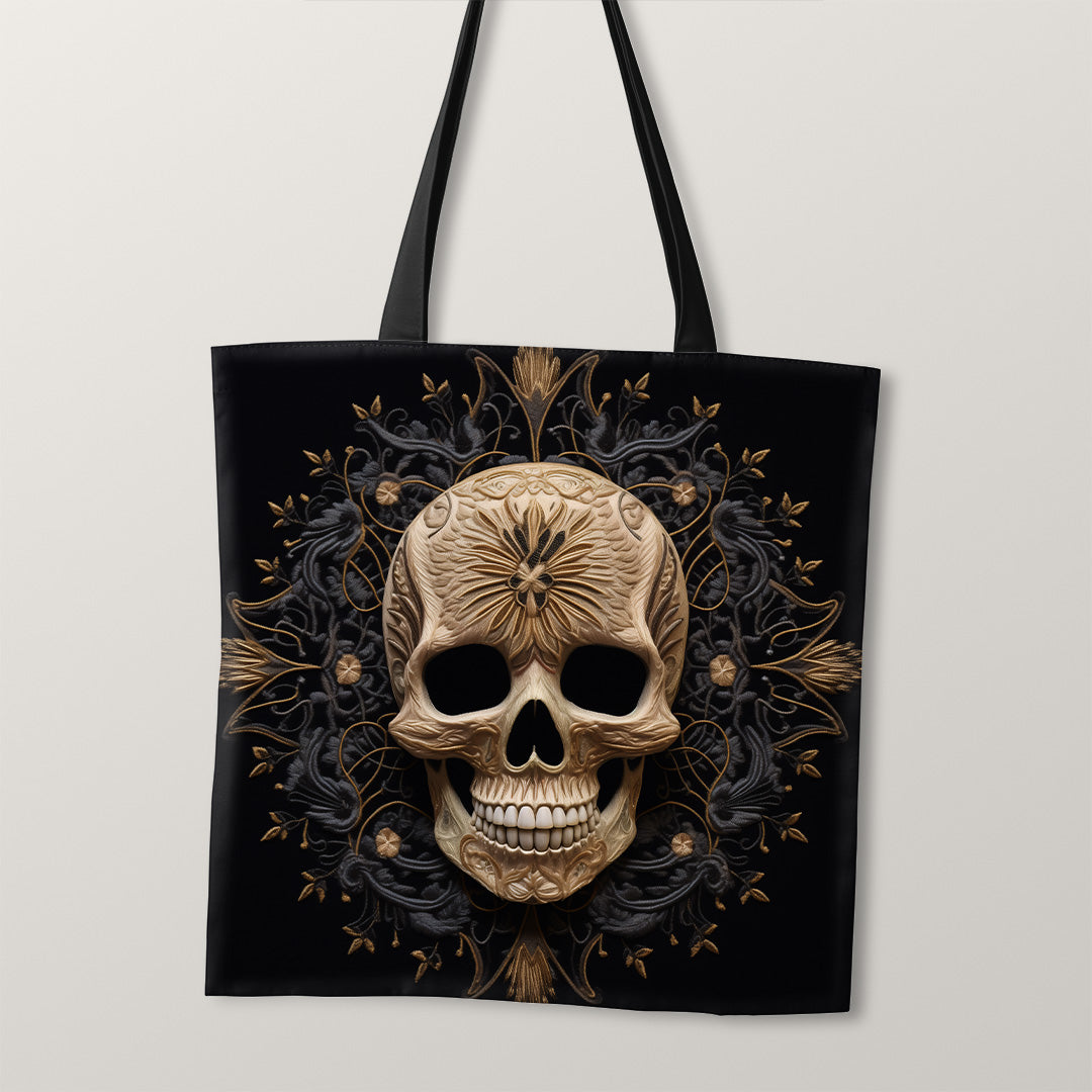 TOTE Fabric Bag Panel Gothic Skull TP-243