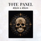 TOTE Fabric Bag Panel Gothic Skull TP-243