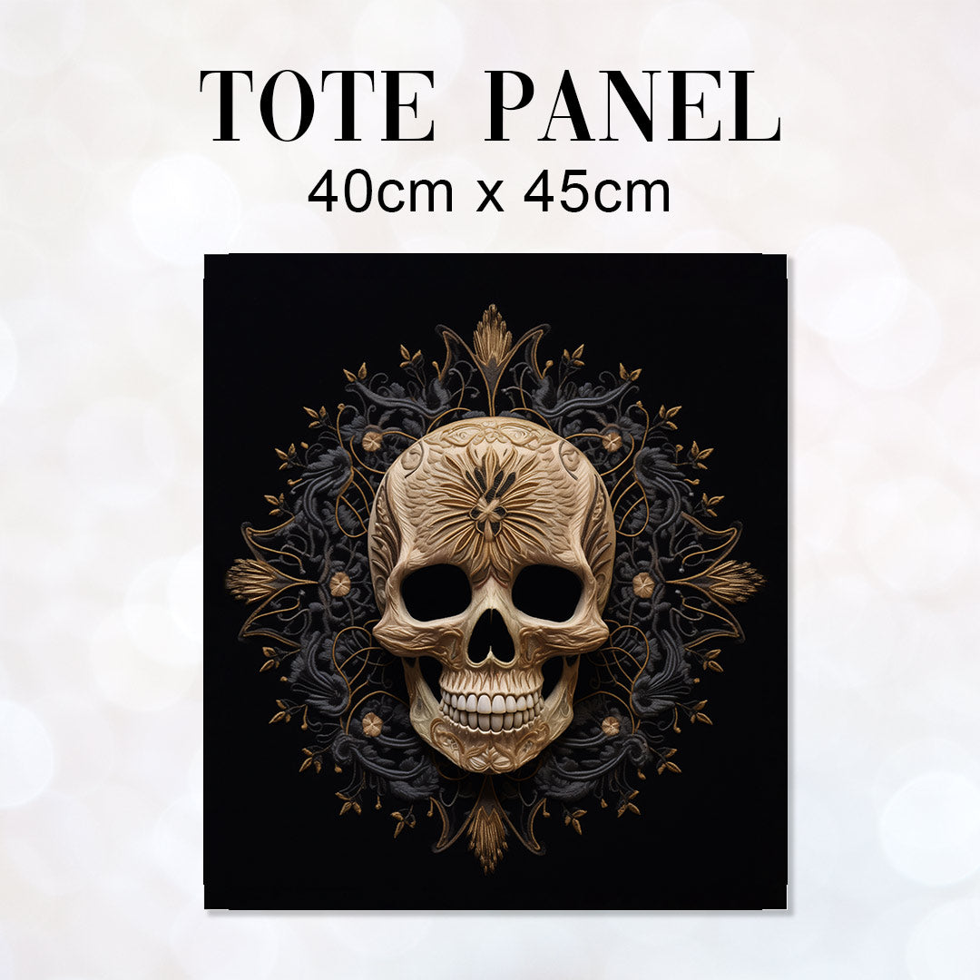 TOTE Fabric Bag Panel Gothic Skull TP-243