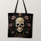 TOTE Fabric Bag Panel Obsidian Skull TP-246