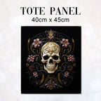 TOTE Fabric Bag Panel Obsidian Skull TP-246
