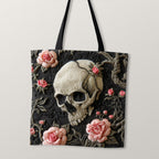 TOTE Fabric Bag Panel Skull and Roses TP-250