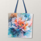 TOTE Fabric Bag Panel Floral Fantasia Aquaflora TP-252
