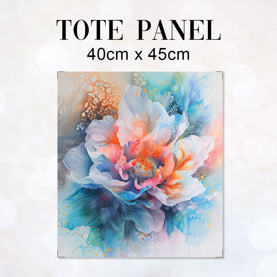 TOTE Fabric Bag Panel Floral Fantasia Aquaflora TP-252