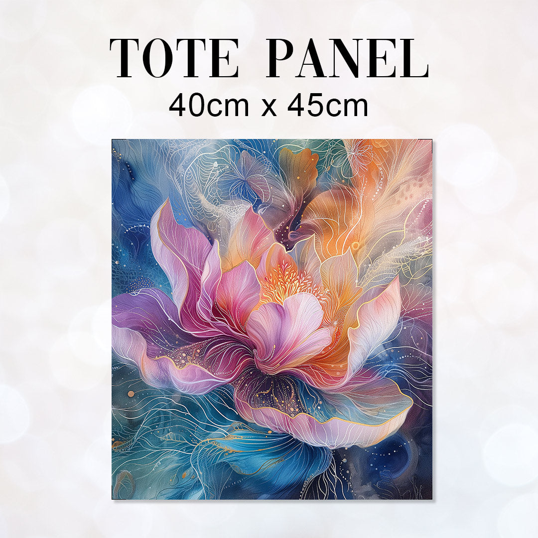TOTE Fabric Bag Panel Floral Fantasia Luminous Petals TP-256