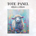 TOTE Fabric Bag Pastel Meadow Sheep TP-316