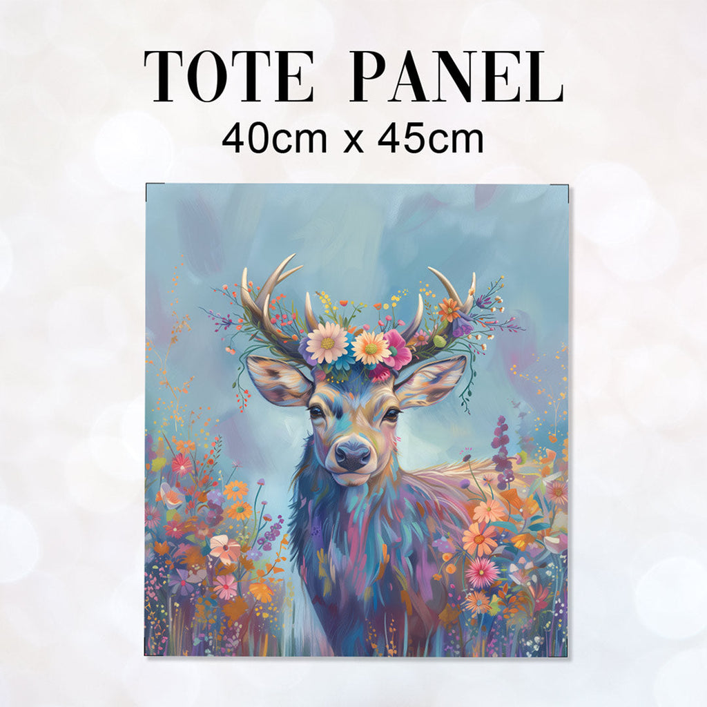 TOTE Fabric Bag Floral Deer TP-319